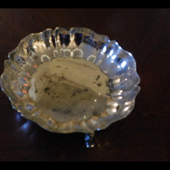 Silver Dish Footed Candy Nut Dish - Picture 1 of 3
